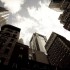 IMAGE A view of some of New York City's skyscrapers from below. IMAGE