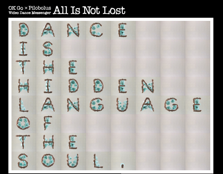 OK Go and Pilobolus Assure Us ALL IS NOT LOST