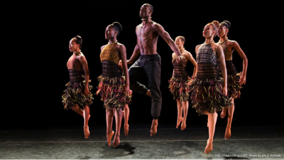 Alvin Ailey American Dance Theater performs "LIFT," a piece choreographed by Aszure Barton. It premiered at New York City Center in December 2013.  Photo by Paul Kolnik. 