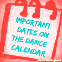 Important Dates on the Dance Calendar