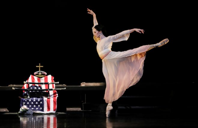 Sara Webb as Cio-Cio San in Stanton Welch’s Madame Butterfly, photo by Amitav Sardar courtesy of Houston Ballet.