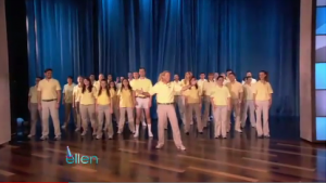 John Jacobson leads Double Dream Hands choreography on Ellen.