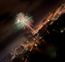 Fireworks over Grand Rapids by Eric Lanning