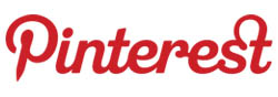 The red Pinterest logo