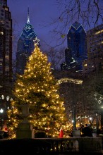Christmas Tree in Rittenhouse Square, Philadelphia