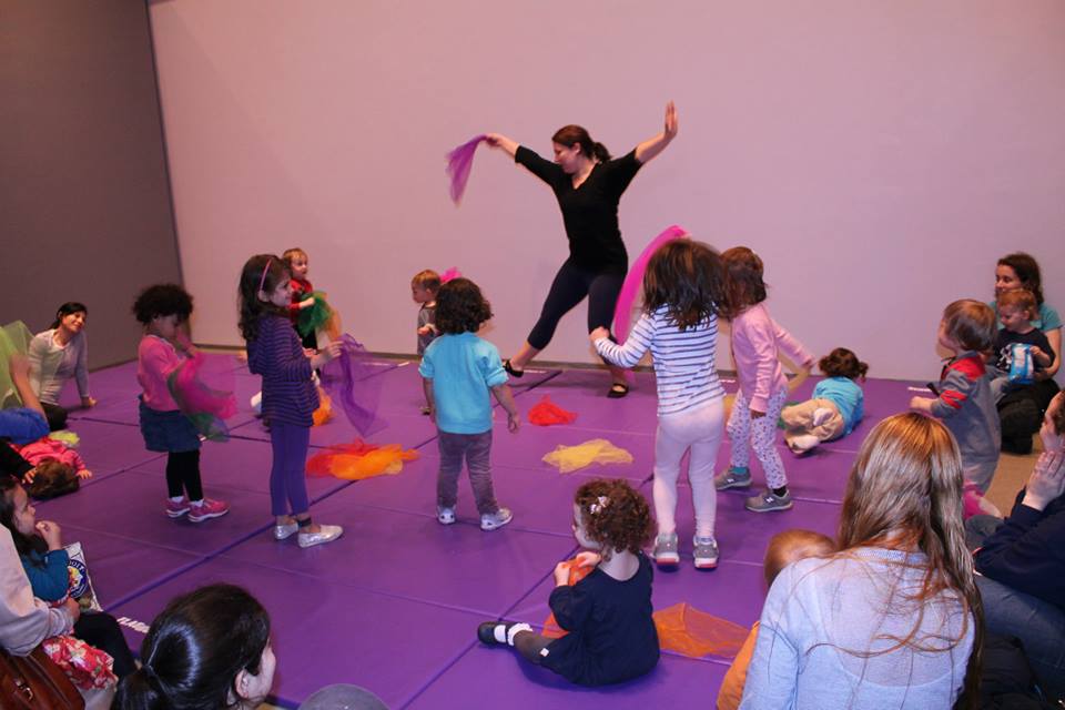 scarf dancing at an open house 