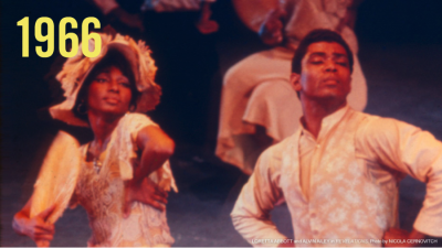 Loretta Abbott and Alvin Ailey perform in "Revelations." The timeless piece is included in the Ailey repertoire to this day. Photo by Nicola Cernovitch.