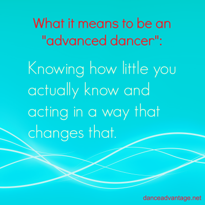 What it means to be an advanced dancer