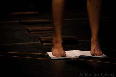 Modern Dance Feet stand on a book