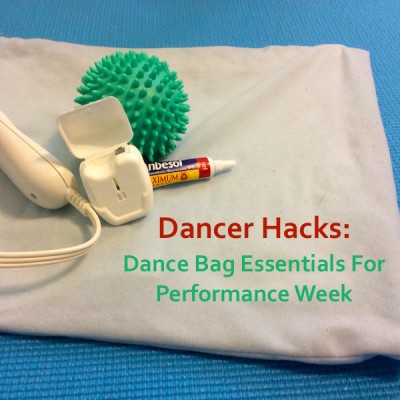 Heating pad, Anbesol, Dental floss, and a ball - essential dancer hacks!