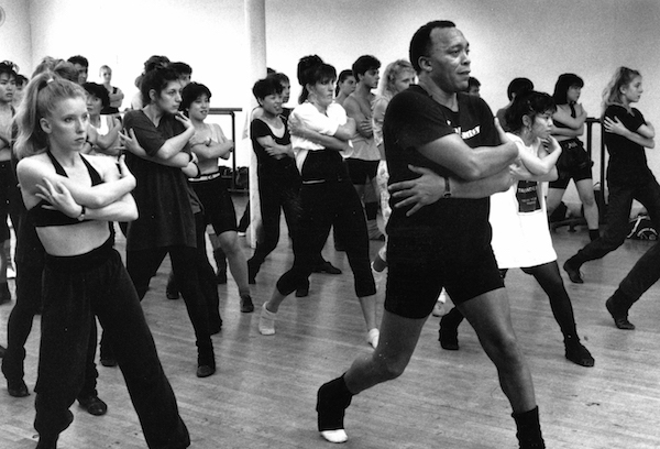 Photo by Michael S. Gordon courtesy of The Republican –– 8/13/1990-Frank Hatchett shows how it is done in one of his dance clases on Broadway in New York City.