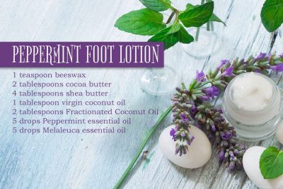 Ingredients: 1 teaspoon beeswax 2 tablespoons cocoa butter 4 tablespoons shea butter 1 tablespoon virgin coconut oil 2 tablespoons Fractionated Coconut Oil 5 drops Peppermint essential oil 5 drops Melaleuca essential oil