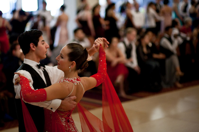 Ballroom dancers at competition
